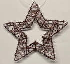 Drahtstern durchbrochen braun